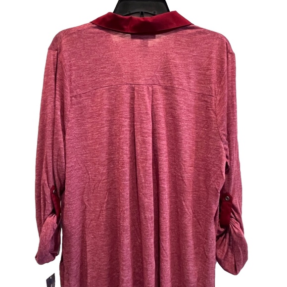 (NWT) Style & Co Women's Utility Shirt Dress, Deep Scarlet Plus Size 2X - Picture 6 of 7